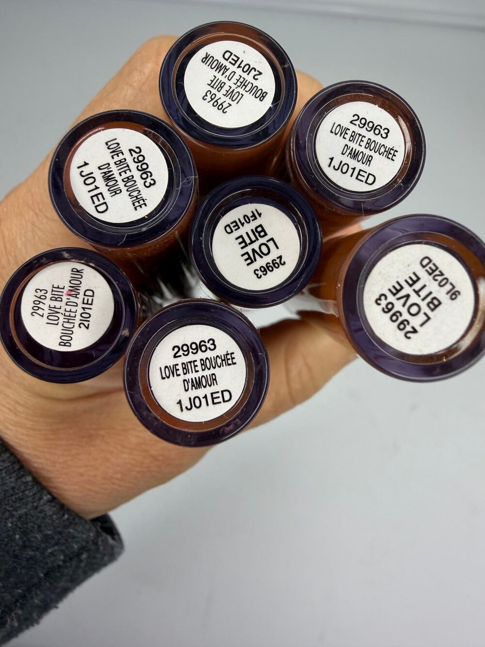 e.l.f. Lip Lacquer Love Bite Lot of 7 Shimmer Gloss 29963 Full Size New